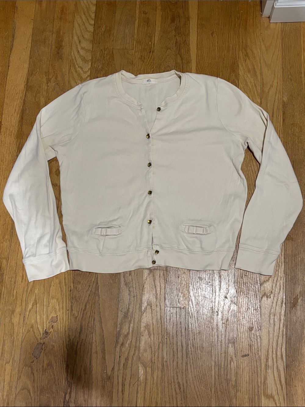 J. Crew Cream Button-Front Women's Cardigan
